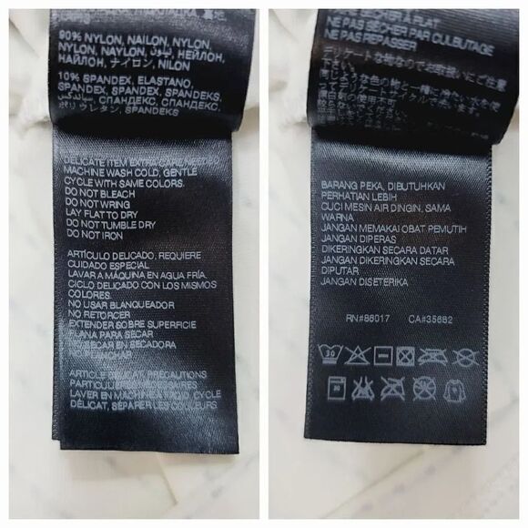 NEW Bebe 2 PC Mesh Glitter Strech Bodycon Top and Skirt in Off White/Ivory XS - Picture 10 of 13